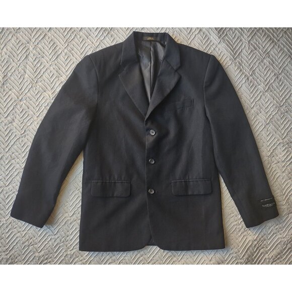 Van Heusen Boys Size 16 Navy Suit Jacket Blazer Coat 3 Button (Suit Separates) - Picture 1 of 9